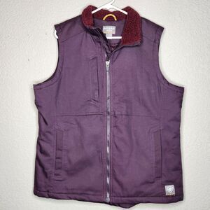Ariat Women's Rebar DuraCanvas Insulated Sherpa Collar Work Vest, Plum Purple XL